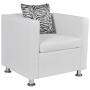 Sillón de cuero sintético blanco de vidaXL, Sillones - Ref: Foro24-242213, Precio: 181,83 €, Descuento: %