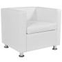 Sillón de cuero sintético blanco de vidaXL, Sillones - Ref: Foro24-242213, Precio: 181,83 €, Descuento: %