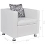 Sillón de cuero sintético blanco de vidaXL, Sillones - Ref: Foro24-242213, Precio: 181,83 €, Descuento: %