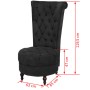 Black fabric high back armchair by vidaXL, Armchairs - Ref: Foro24-243182, Price: 276,28 €, Discount: %