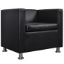 Sillón de cuero sintético negro de vidaXL, Sillones - Ref: Foro24-242210, Precio: 185,63 €, Descuento: %