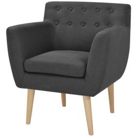 Sillón de tela gris oscuro de vidaXL, Sillones - Ref: Foro24-244066, Precio: 180,42 €, Descuento: %