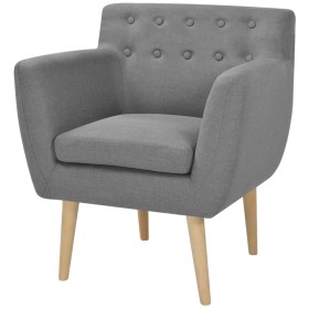 Sillón de tela gris claro de vidaXL, Sillones - Ref: Foro24-244065, Precio: 221,96 €, Descuento: %