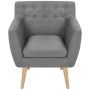 Sillón de tela gris claro de vidaXL, Sillones - Ref: Foro24-244065, Precio: 221,96 €, Descuento: %