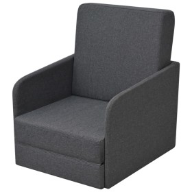 Sillón convertible tela gris oscuro de vidaXL, Sillones - Ref: Foro24-243649, Precio: 212,99 €, Descuento: %