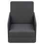 Sillón convertible tela gris oscuro de vidaXL, Sillones - Ref: Foro24-243649, Precio: 212,34 €, Descuento: %