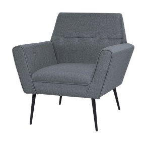 Sillón de acero y tela gris claro de vidaXL, Sillones - Ref: Foro24-245519, Precio: 170,72 €, Descuento: %