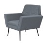 Sillón de acero y tela gris claro de vidaXL, Sillones - Ref: Foro24-245519, Precio: 181,37 €, Descuento: %