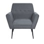 Sillón de acero y tela gris claro de vidaXL, Sillones - Ref: Foro24-245519, Precio: 181,37 €, Descuento: %