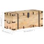 Baúl madera maciza de mango 90x40x40 cm de vidaXL, Baúles de almacenamiento - Ref: Foro24-289634, Precio: 179,71 €, Descuento: %