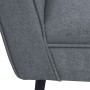 Sillón de acero y tela gris claro de vidaXL, Sillones - Ref: Foro24-245519, Precio: 181,37 €, Descuento: %