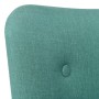 Sillón con taburete reposapiés de tela verde de vidaXL, Sillones - Ref: Foro24-244665, Precio: 200,99 €, Descuento: %