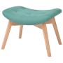 Sillón con taburete reposapiés de tela verde de vidaXL, Sillones - Ref: Foro24-244665, Precio: 200,99 €, Descuento: %