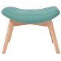 Sillón con taburete reposapiés de tela verde de vidaXL, Sillones - Ref: Foro24-244665, Precio: 200,99 €, Descuento: %