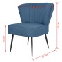 Sillón de cóctel tela azul de vidaXL, Sillones - Ref: Foro24-244098, Precio: 171,99 €, Descuento: %