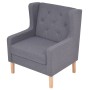 Sillón de tela gris de vidaXL, Sillones - Ref: Foro24-245452, Precio: 201,05 €, Descuento: %