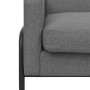 Steel and light gray fabric armchair by vidaXL, Armchairs - Ref: Foro24-245522, Price: 189,99 €, Discount: %