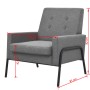 Sillón de acero y tela gris claro de vidaXL, Sillones - Ref: Foro24-245522, Precio: 189,04 €, Descuento: %