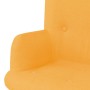 Sillón con taburete reposapiés de tela amarillo de vidaXL, Sillones - Ref: Foro24-244664, Precio: 149,24 €, Descuento: %