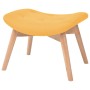 Sillón con taburete reposapiés de tela amarillo de vidaXL, Sillones - Ref: Foro24-244664, Precio: 149,24 €, Descuento: %