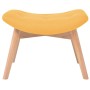 Sillón con taburete reposapiés de tela amarillo de vidaXL, Sillones - Ref: Foro24-244664, Precio: 149,24 €, Descuento: %