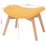 Sillón con taburete reposapiés de tela amarillo de vidaXL, Sillones - Ref: Foro24-244664, Precio: 149,24 €, Descuento: %