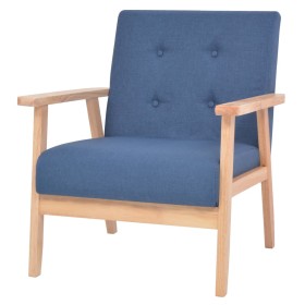 Blue fabric armchair by vidaXL, Armchairs - Ref: Foro24-244654, Price: 138,99 €, Discount: %