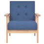 Sillón de tela azul de vidaXL, Sillones - Ref: Foro24-244654, Precio: 144,11 €, Descuento: %