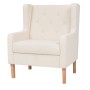 Sillón de tela color blanco crema de vidaXL, Sillones - Ref: Foro24-245449, Precio: 232,55 €, Descuento: %