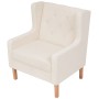 Sillón de tela color blanco crema de vidaXL, Sillones - Ref: Foro24-245449, Precio: 232,55 €, Descuento: %