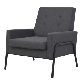 Steel and dark gray fabric armchair by vidaXL, Armchairs - Ref: Foro24-245523, Price: 219,99 €, Discount: %