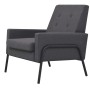 Sillón de acero y tela gris oscuro de vidaXL, Sillones - Ref: Foro24-245523, Precio: 219,83 €, Descuento: %