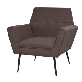 Steel and brown fabric armchair by vidaXL, Armchairs - Ref: Foro24-245518, Price: 193,99 €, Discount: %