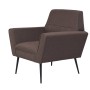 Sillón de acero y tela marrón de vidaXL, Sillones - Ref: Foro24-245518, Precio: 197,59 €, Descuento: %