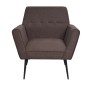 Sillón de acero y tela marrón de vidaXL, Sillones - Ref: Foro24-245518, Precio: 197,59 €, Descuento: %