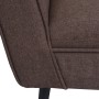 Sillón de acero y tela marrón de vidaXL, Sillones - Ref: Foro24-245518, Precio: 197,59 €, Descuento: %