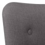 Sillón con taburete reposapiés tela gris de vidaXL, Sillones - Ref: Foro24-244662, Precio: 181,60 €, Descuento: %