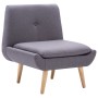 Butaca con reposapiés tapizada de tela gris de vidaXL, Sillones - Ref: Foro24-246983, Precio: 148,12 €, Descuento: %