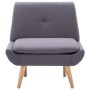 Butaca con reposapiés tapizada de tela gris de vidaXL, Sillones - Ref: Foro24-246983, Precio: 148,12 €, Descuento: %