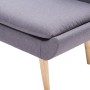 Butaca con reposapiés tapizada de tela gris de vidaXL, Sillones - Ref: Foro24-246983, Precio: 148,12 €, Descuento: %