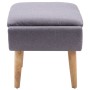 Butaca con reposapiés tapizada de tela gris de vidaXL, Sillones - Ref: Foro24-246983, Precio: 148,12 €, Descuento: %