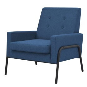 Steel and blue fabric armchair by vidaXL, Armchairs - Ref: Foro24-245524, Price: 186,99 €, Discount: %