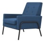 Steel and blue fabric armchair by vidaXL, Armchairs - Ref: Foro24-245524, Price: 186,73 €, Discount: %