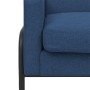 Sillón de acero y tela azul de vidaXL, Sillones - Ref: Foro24-245524, Precio: 186,73 €, Descuento: %