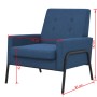 Steel and blue fabric armchair by vidaXL, Armchairs - Ref: Foro24-245524, Price: 186,73 €, Discount: %