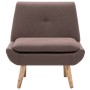 Butaca con reposapiés tapizada de tela marrón de vidaXL, Sillones - Ref: Foro24-246980, Precio: 139,99 €, Descuento: %