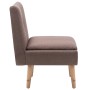 Butaca con reposapiés tapizada de tela marrón de vidaXL, Sillones - Ref: Foro24-246980, Precio: 139,99 €, Descuento: %