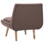 Butaca con reposapiés tapizada de tela marrón de vidaXL, Sillones - Ref: Foro24-246980, Precio: 139,99 €, Descuento: %