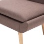 Butaca con reposapiés tapizada de tela marrón de vidaXL, Sillones - Ref: Foro24-246980, Precio: 139,99 €, Descuento: %