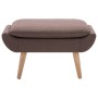 Butaca con reposapiés tapizada de tela marrón de vidaXL, Sillones - Ref: Foro24-246980, Precio: 139,99 €, Descuento: %